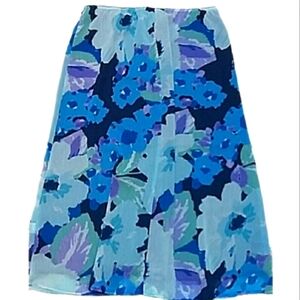 Croft &Barrow Skirt Blue Purple Black Size 10